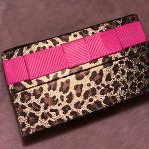 Betsey Johnson jewelry pink gold glitter bracelet necklace gift box leopard y2k